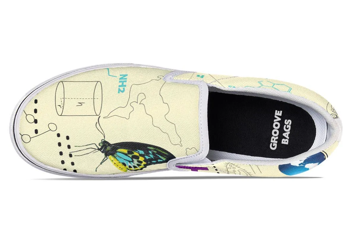 Science Map Slip-On Shoes