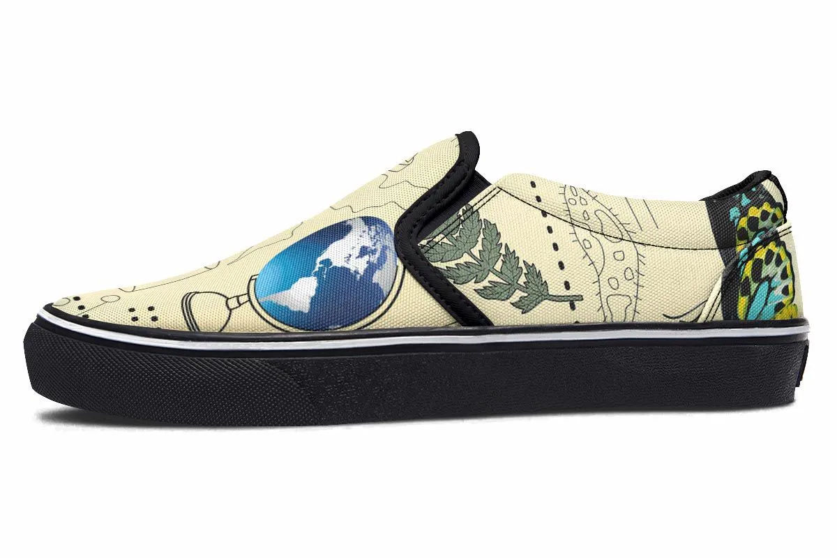Science Map Slip-On Shoes