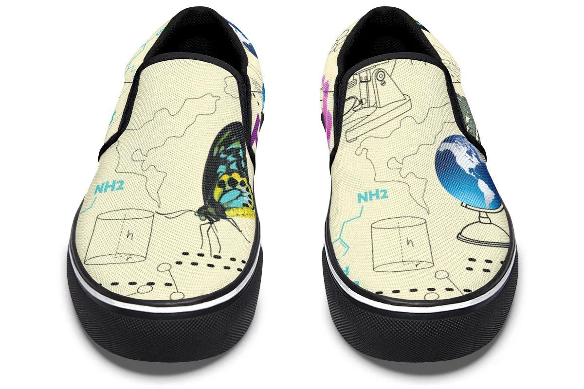 Science Map Slip-On Shoes