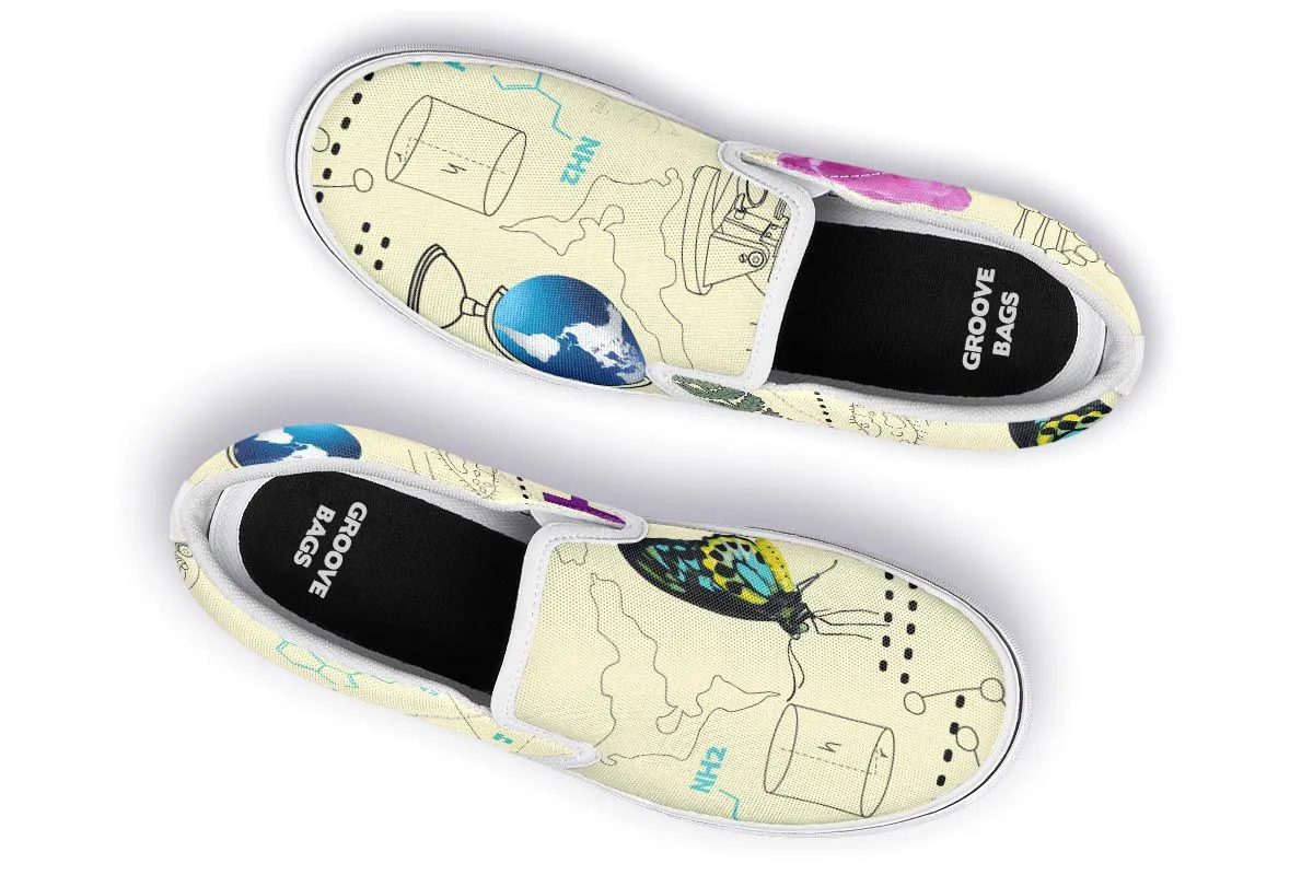 Science Map Slip-On Shoes