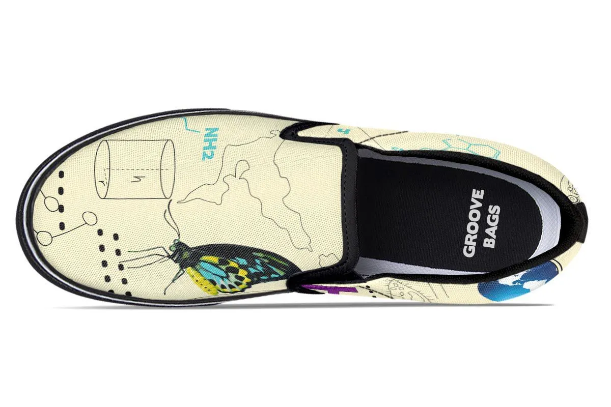 Science Map Slip-On Shoes