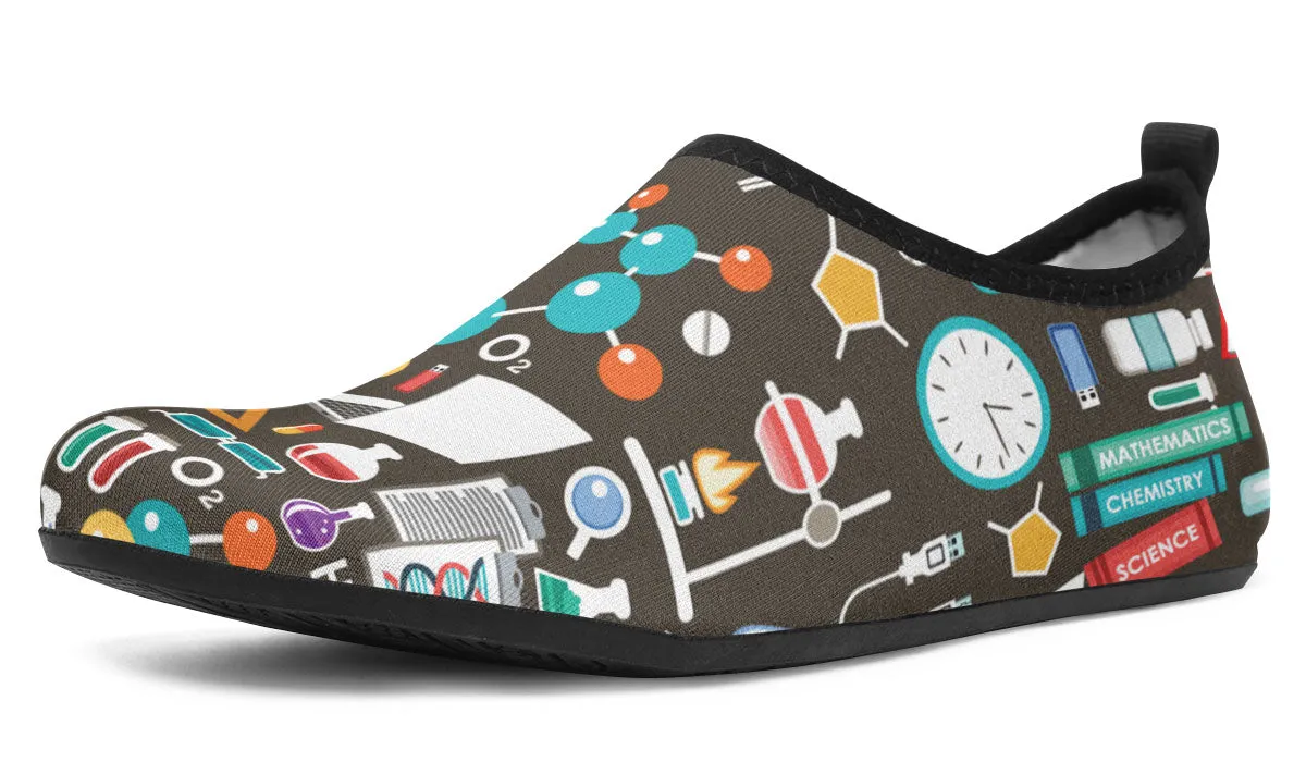 Science Pattern Aqua Barefoot Shoes