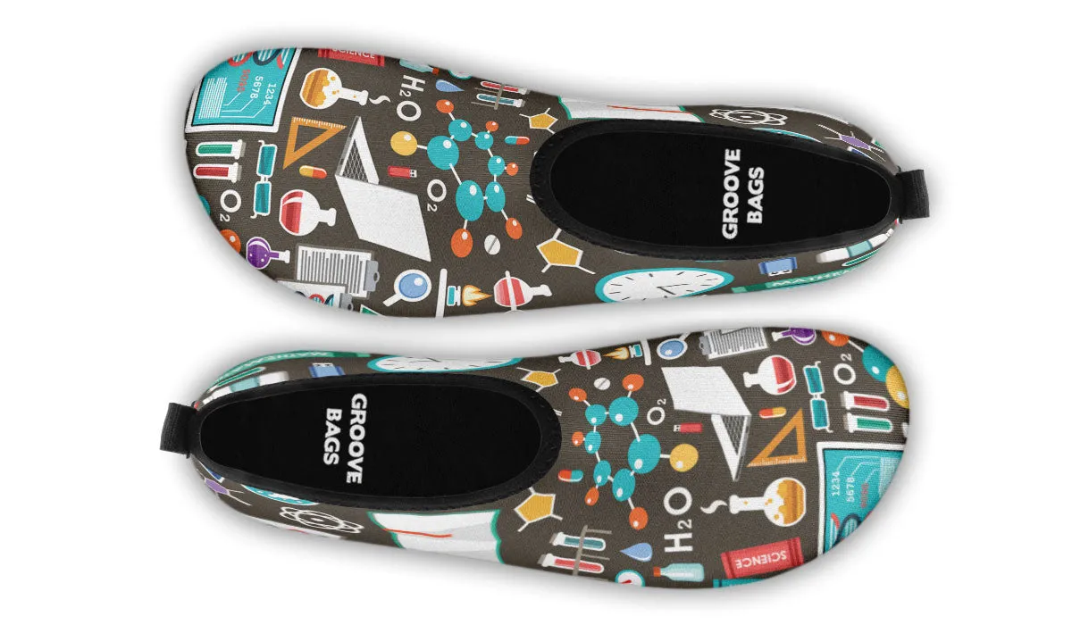 Science Pattern Aqua Barefoot Shoes