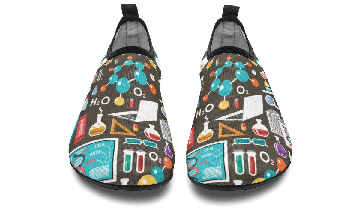 Science Pattern Aqua Barefoot Shoes