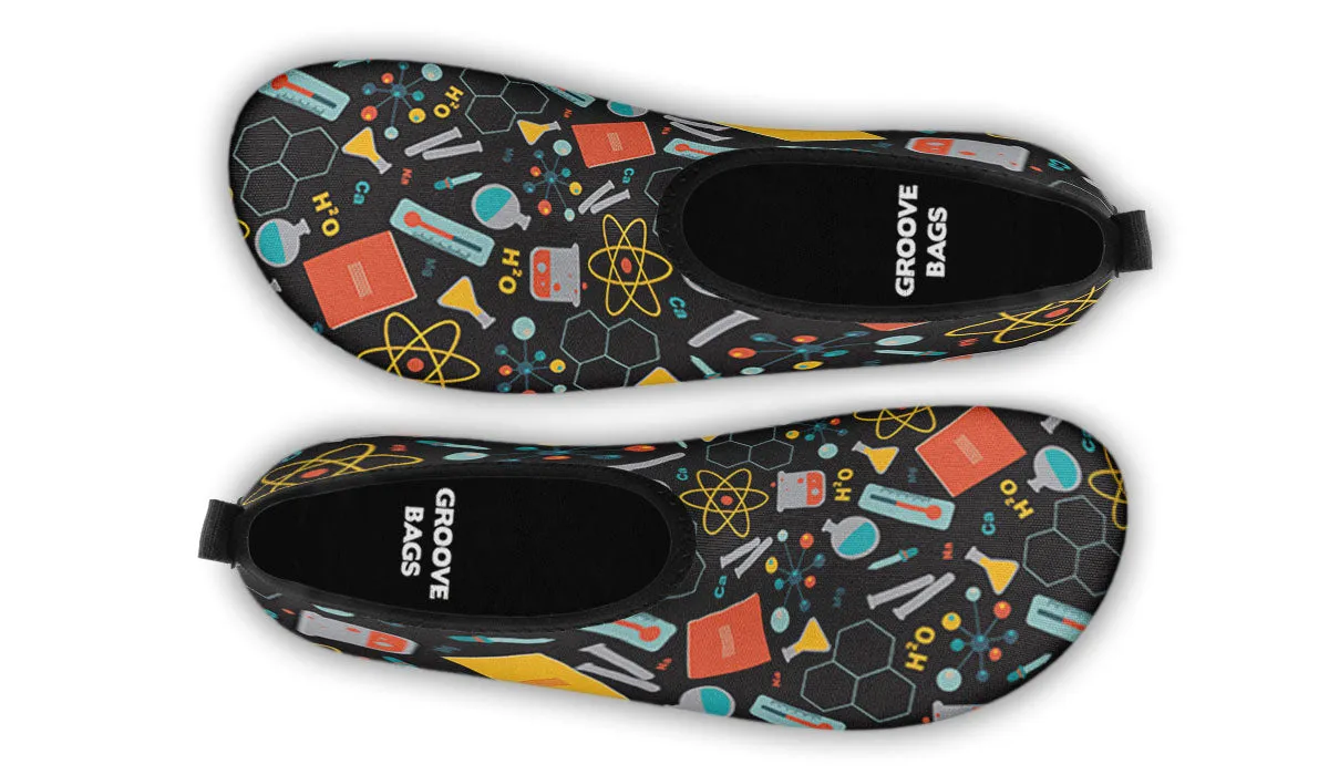Scientist Pattern Aqua Barefoot Shoes