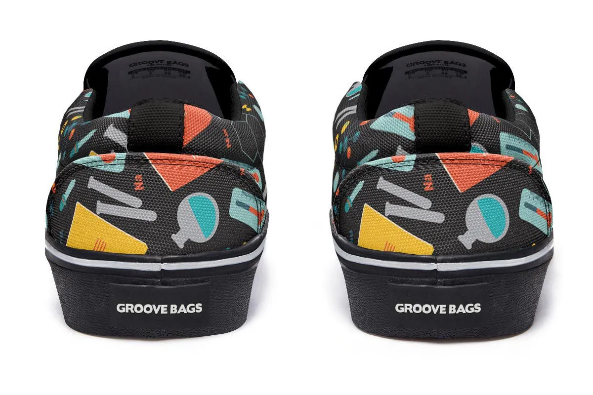 Scientist Pattern Slip-On Shoes