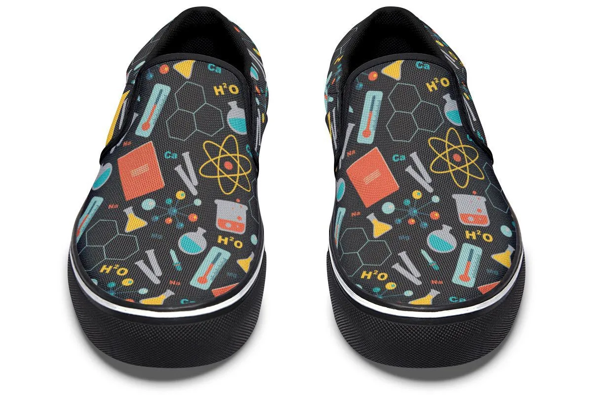 Scientist Pattern Slip-On Shoes