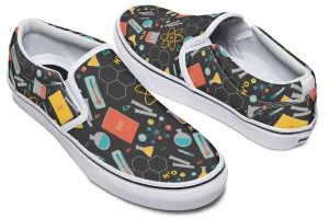 Scientist Pattern Slip-On Shoes