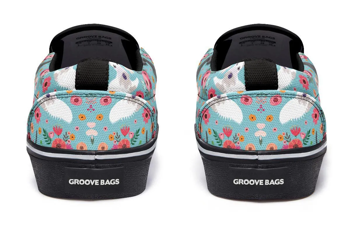 Scottish Terrier Flower Slip-On Shoes