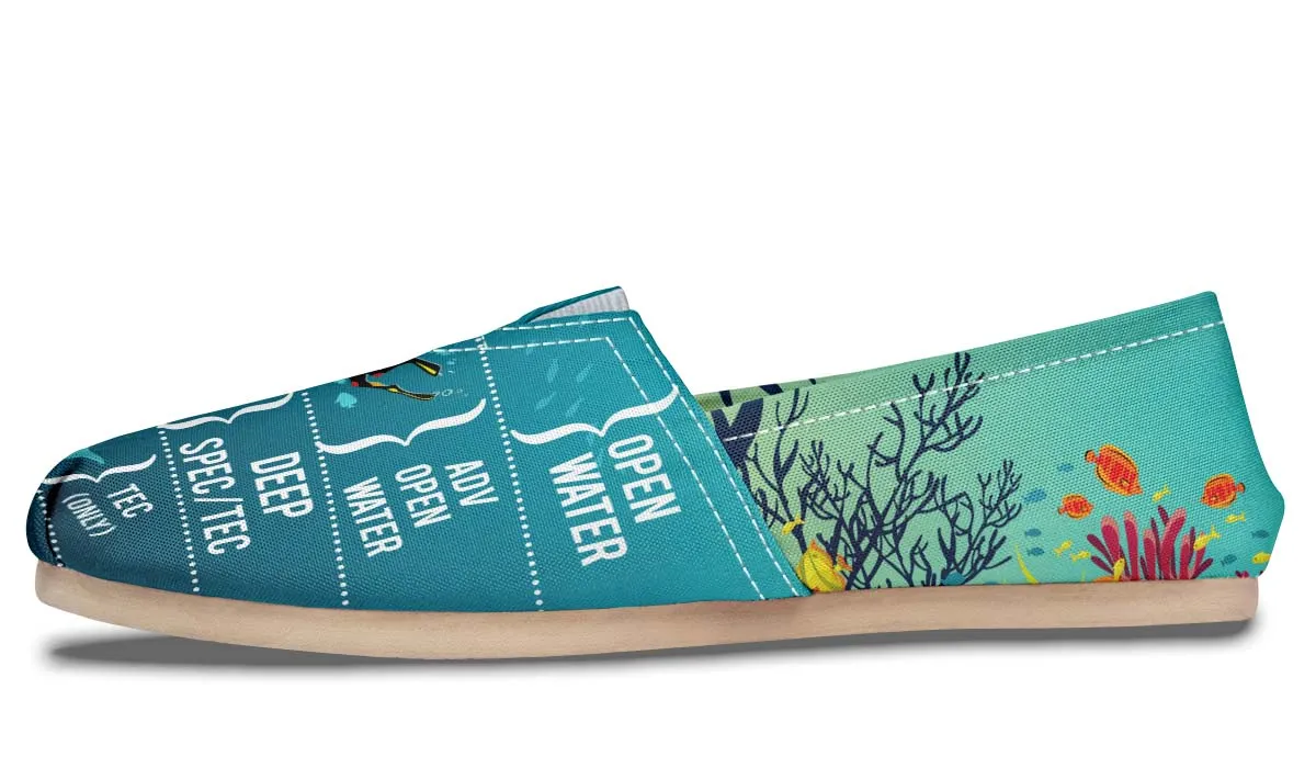 Scuba Diving Diagram Casual Shoes