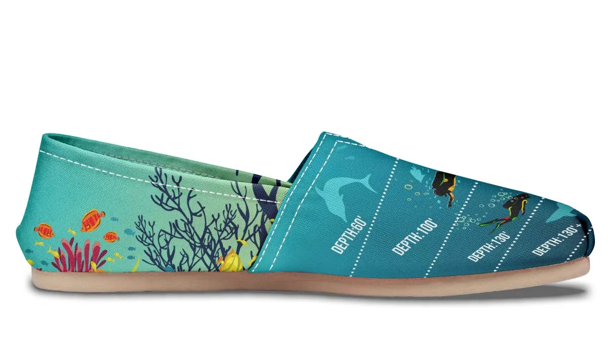 Scuba Diving Diagram Casual Shoes