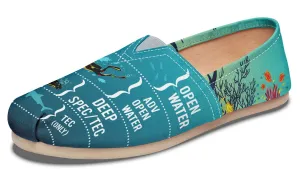Scuba Diving Diagram Casual Shoes