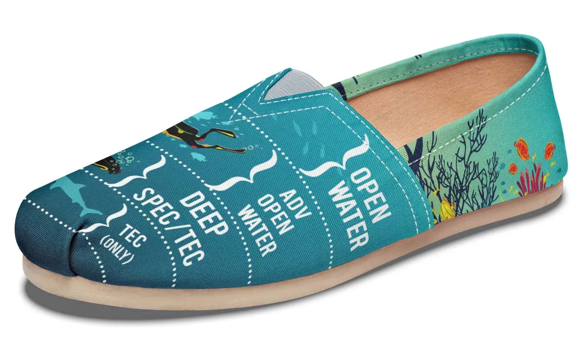 Scuba Diving Diagram Casual Shoes
