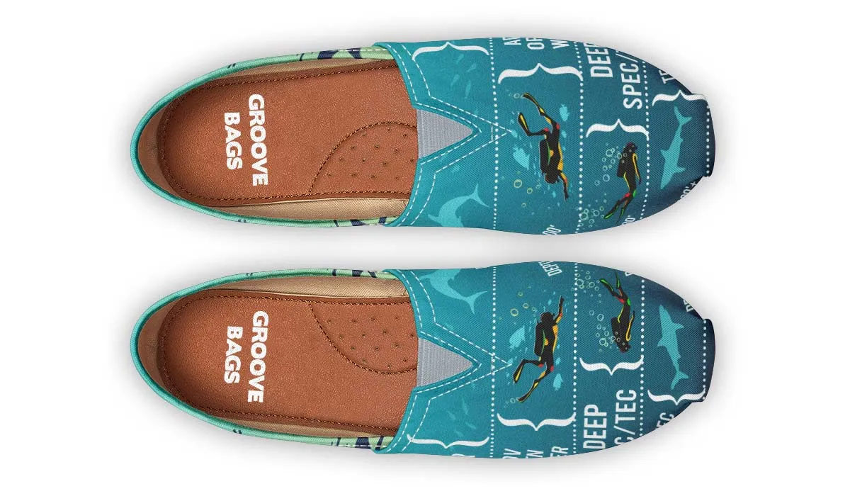 Scuba Diving Diagram Casual Shoes