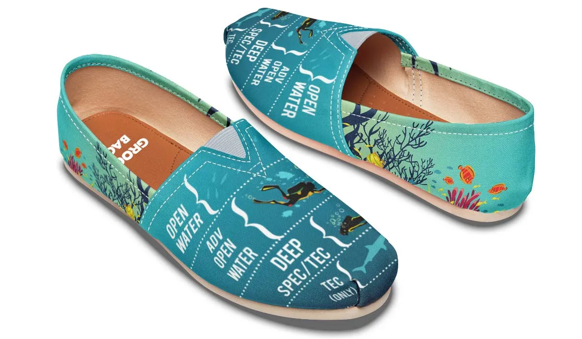 Scuba Diving Diagram Casual Shoes