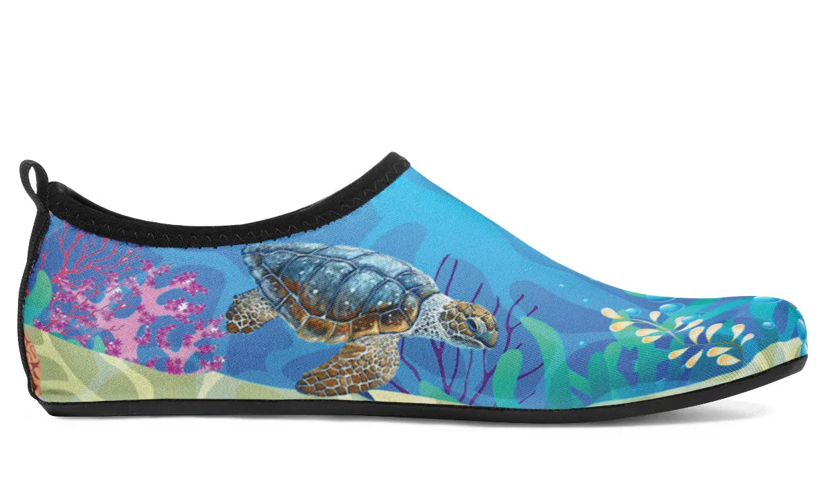 Sea Turtle Aqua Barefoot Shoes
