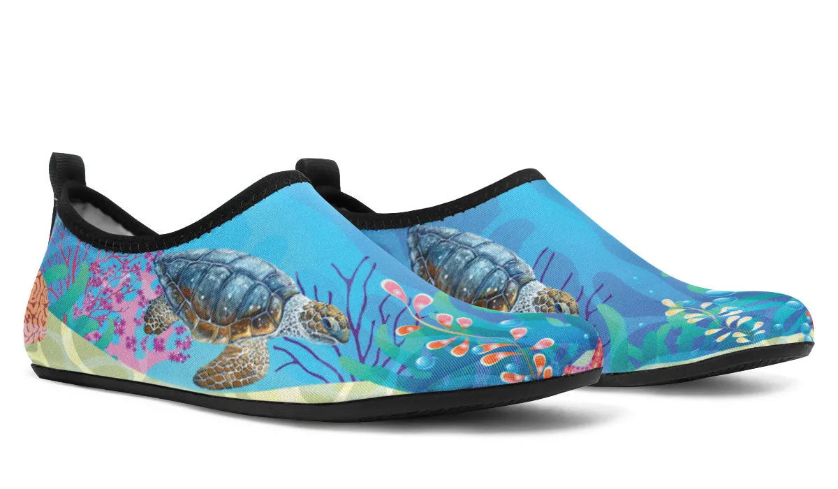 Sea Turtle Aqua Barefoot Shoes