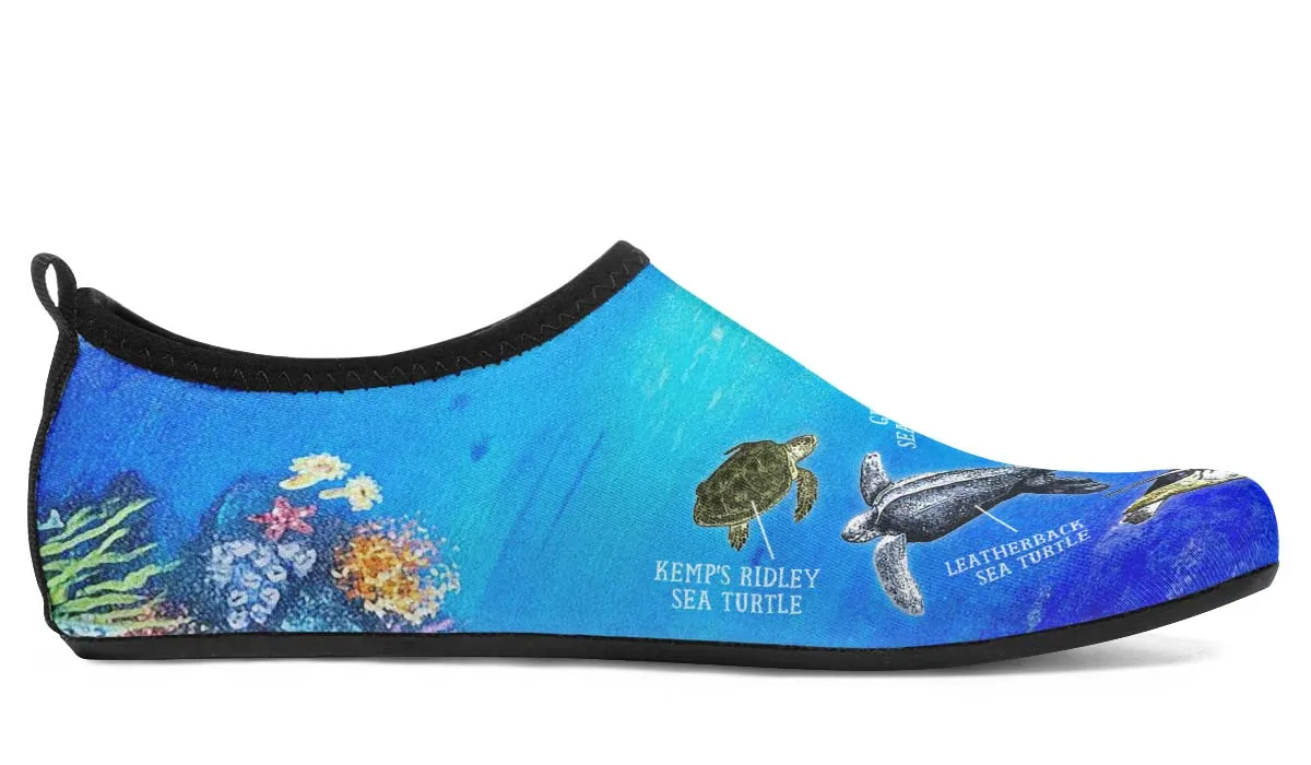 Sea Turtle Diagram Aqua Barefoot Shoes