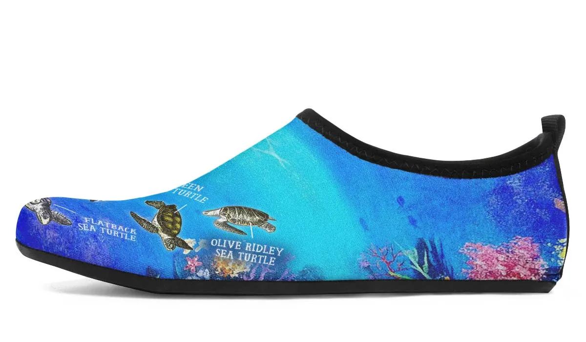 Sea Turtle Diagram Aqua Barefoot Shoes