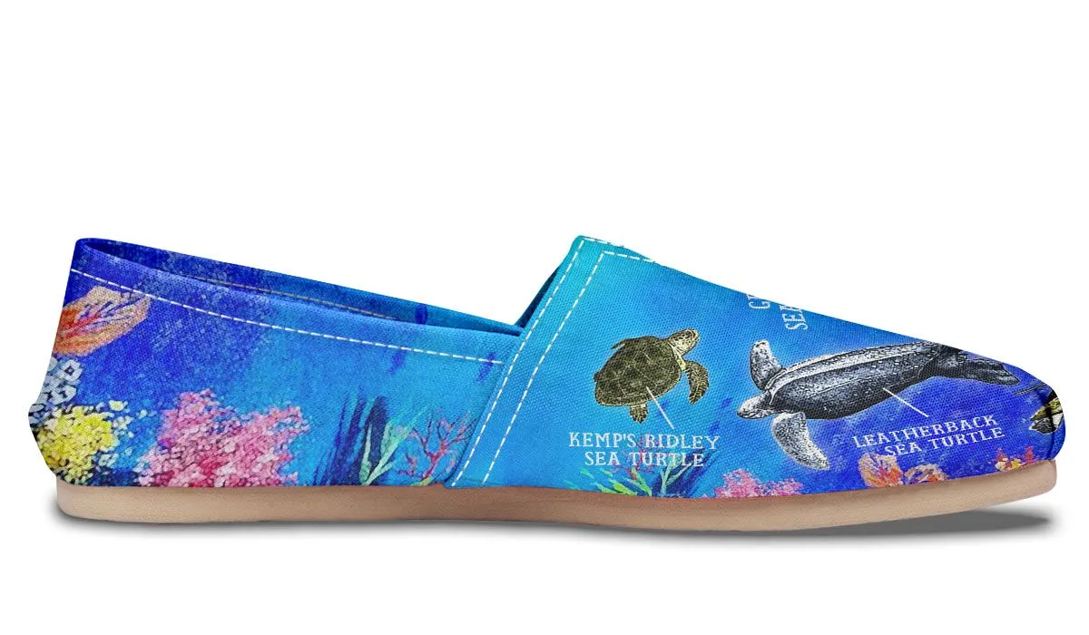Sea Turtle Diagram Casual Shoes