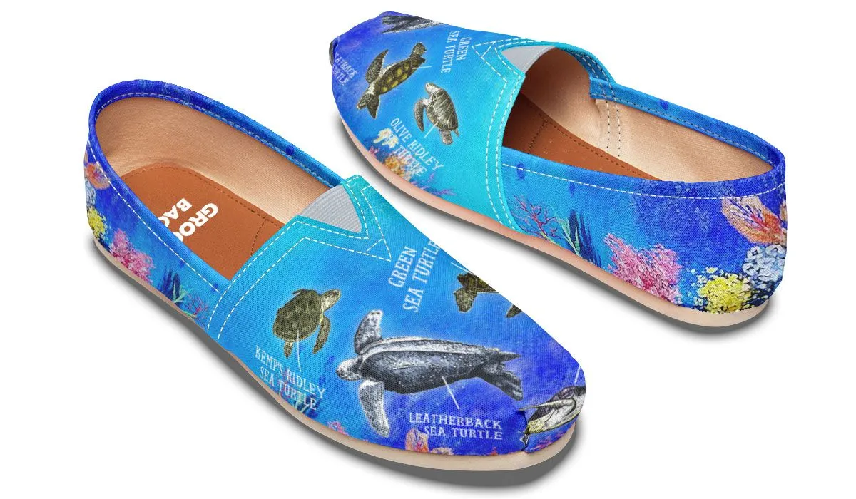 Sea Turtle Diagram Casual Shoes