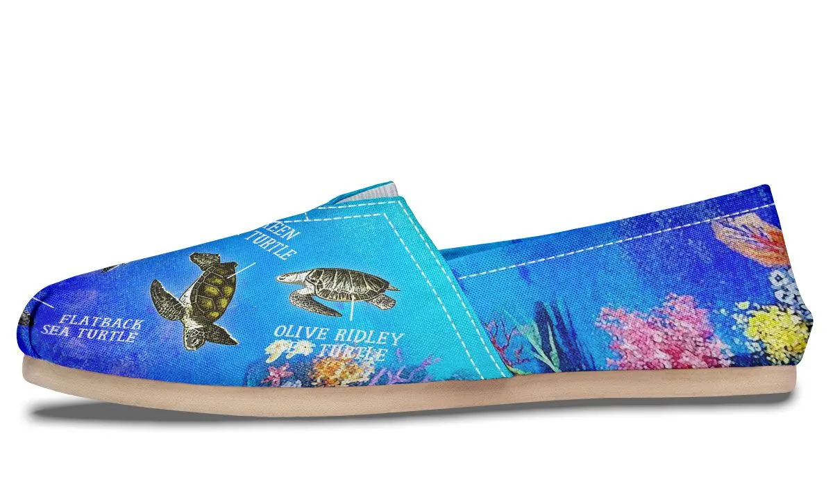 Sea Turtle Diagram Casual Shoes