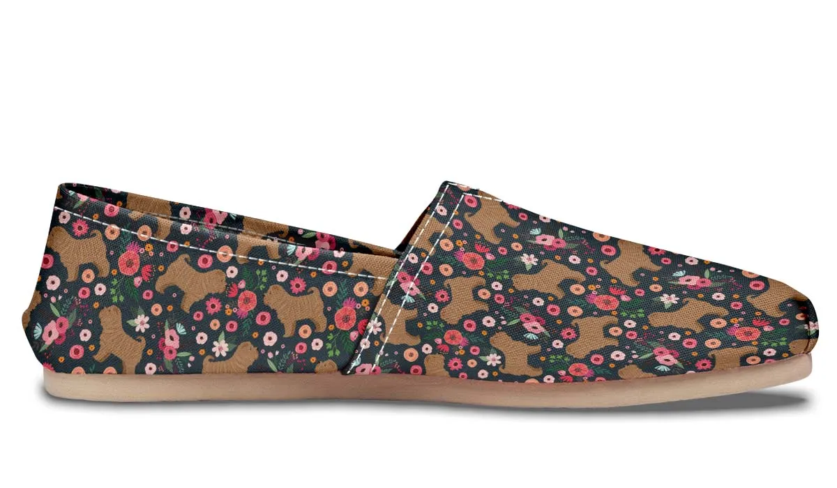 Shar Pei Flower Casual Shoes