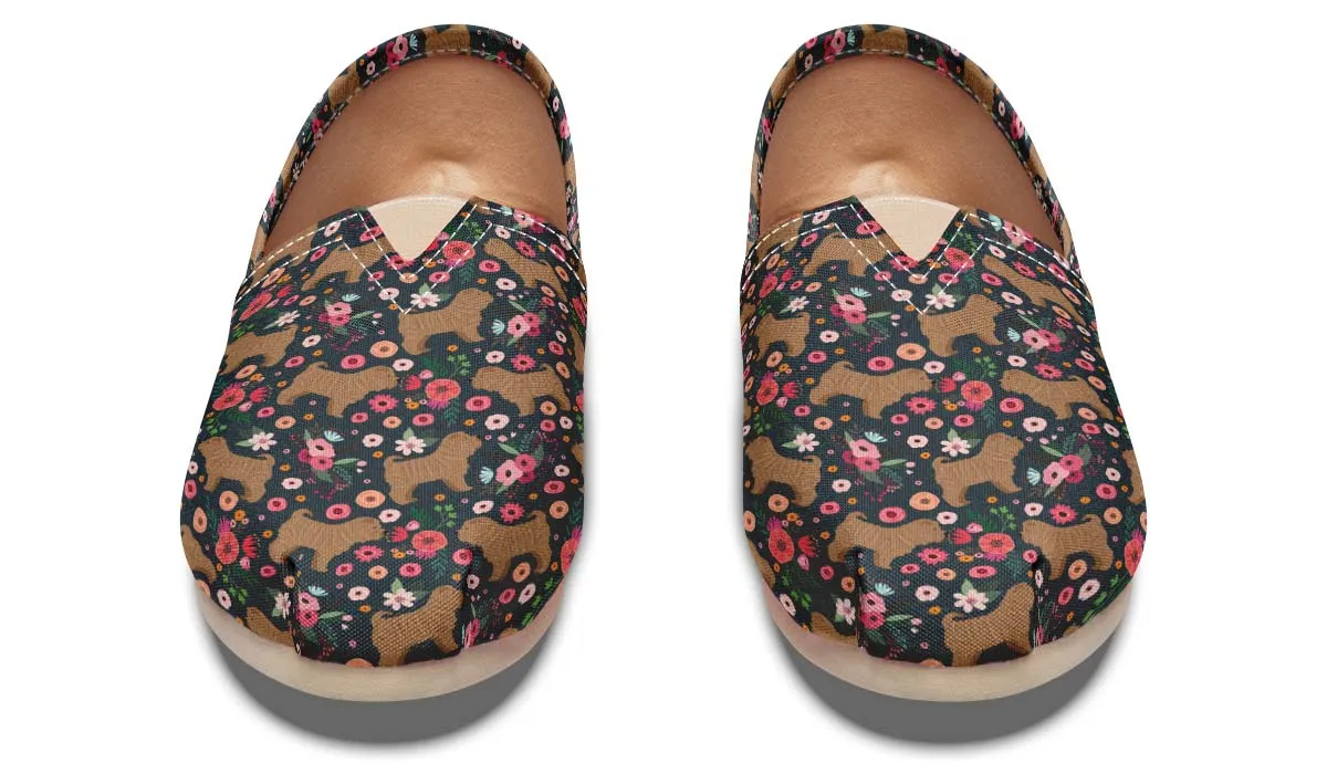 Shar Pei Flower Casual Shoes