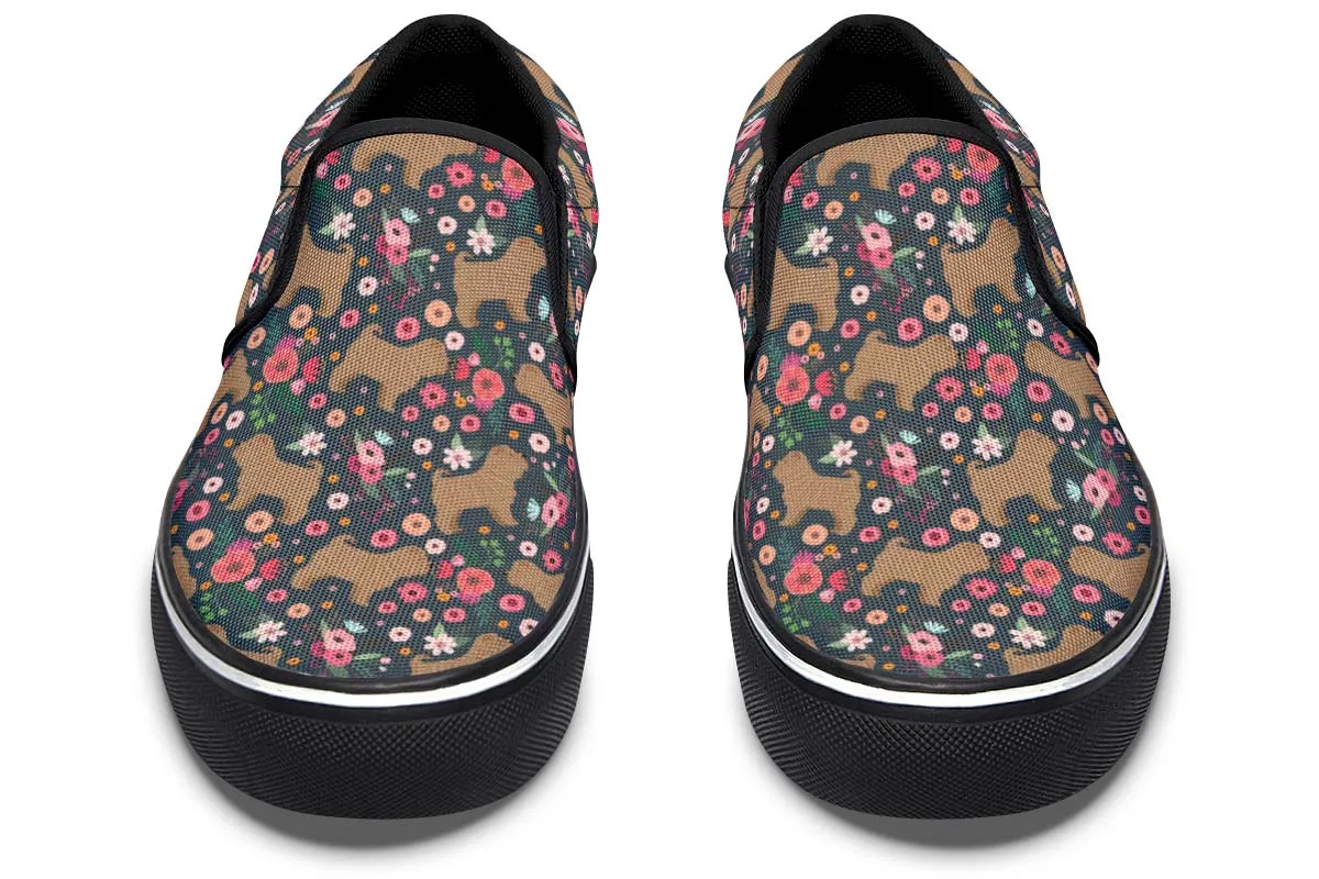 Shar Pei Flower Slip-On Shoes
