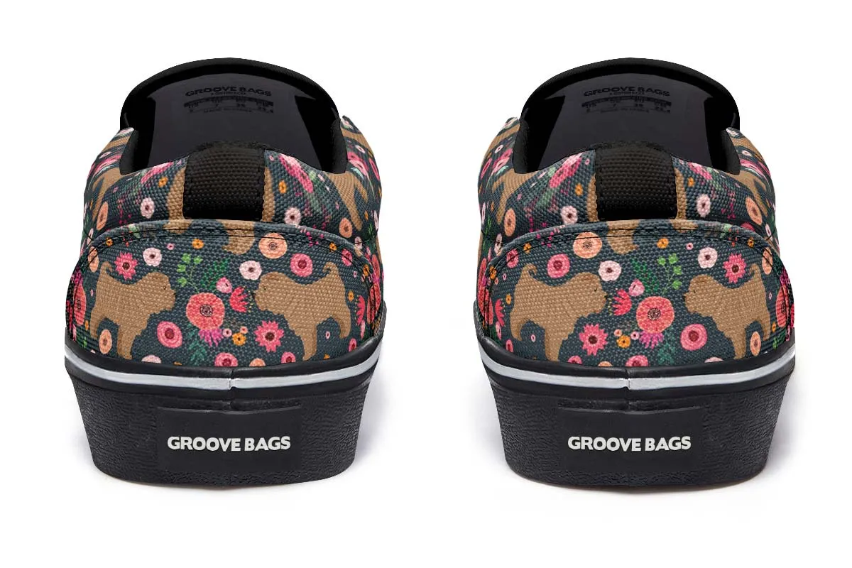 Shar Pei Flower Slip-On Shoes