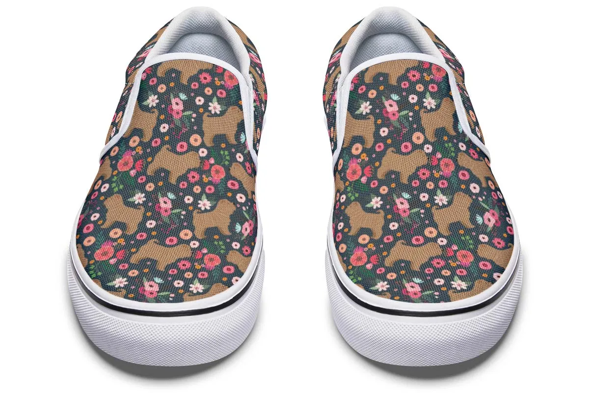 Shar Pei Flower Slip-On Shoes