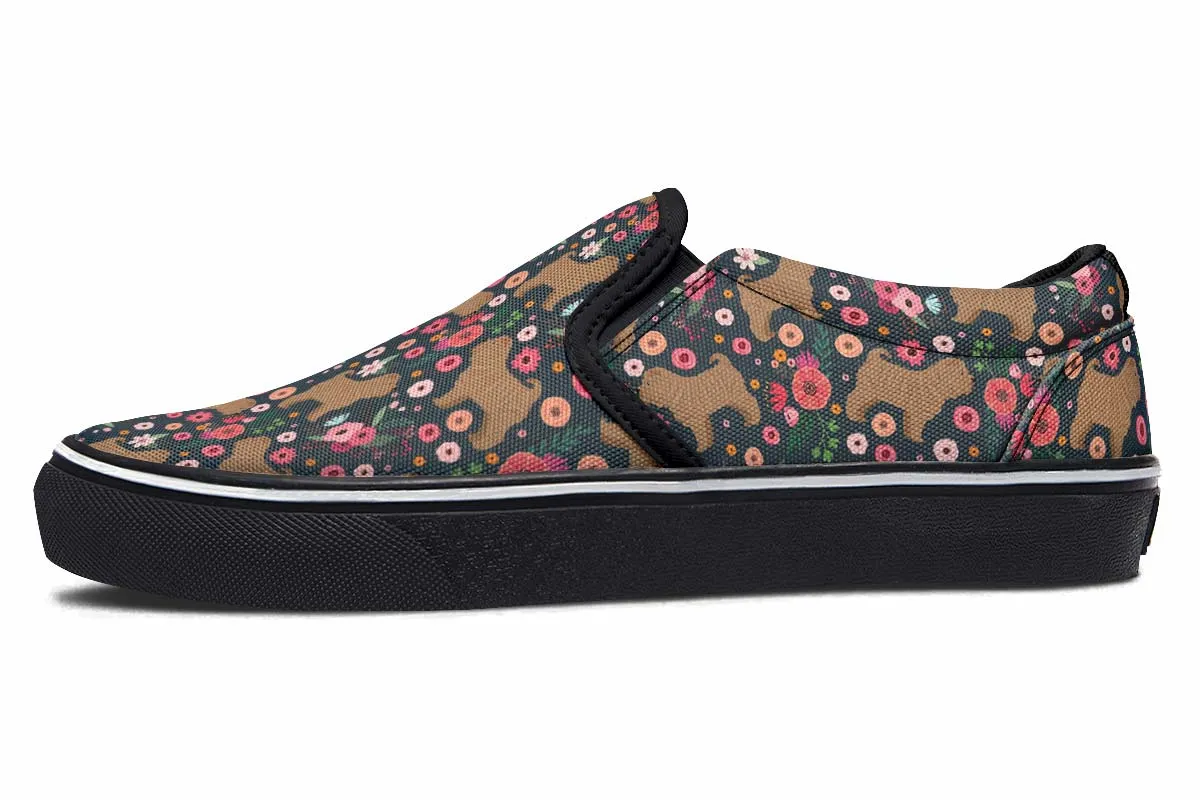 Shar Pei Flower Slip-On Shoes