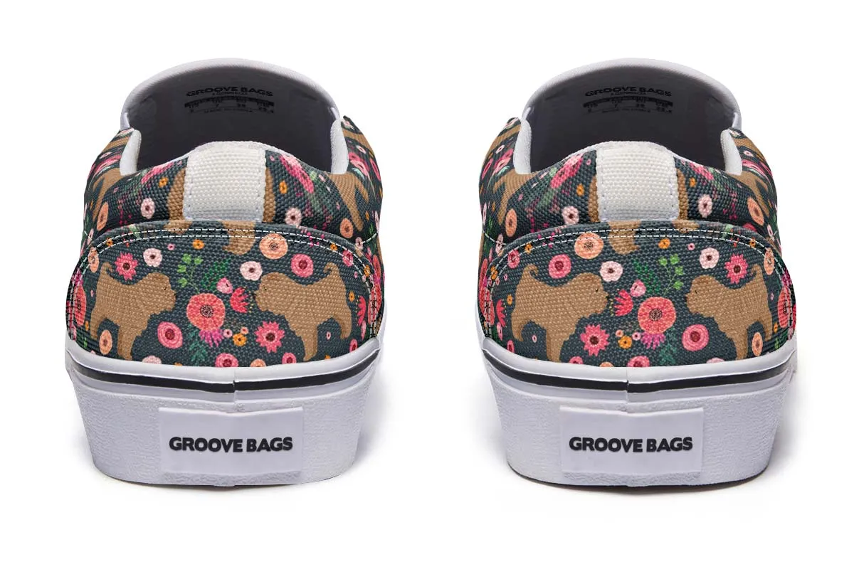 Shar Pei Flower Slip-On Shoes
