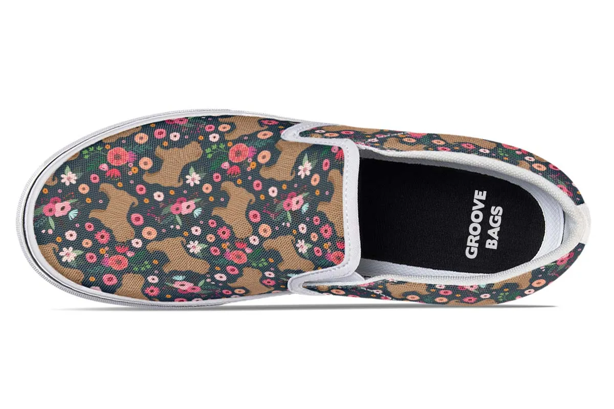 Shar Pei Flower Slip-On Shoes