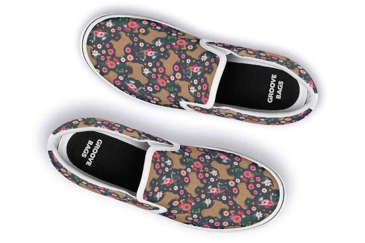 Shar Pei Flower Slip-On Shoes