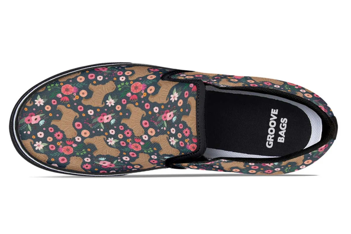 Shar Pei Flower Slip-On Shoes