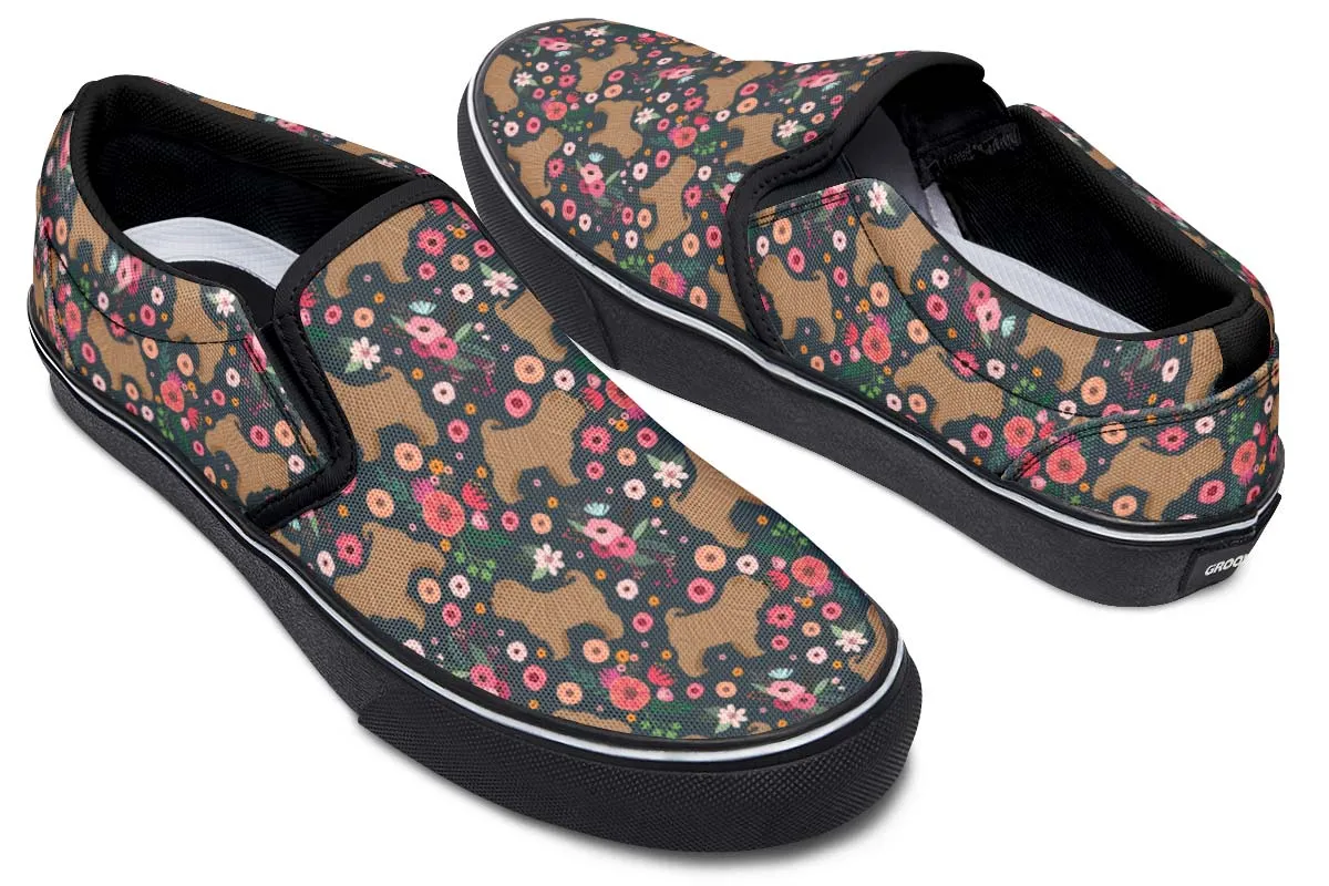 Shar Pei Flower Slip-On Shoes