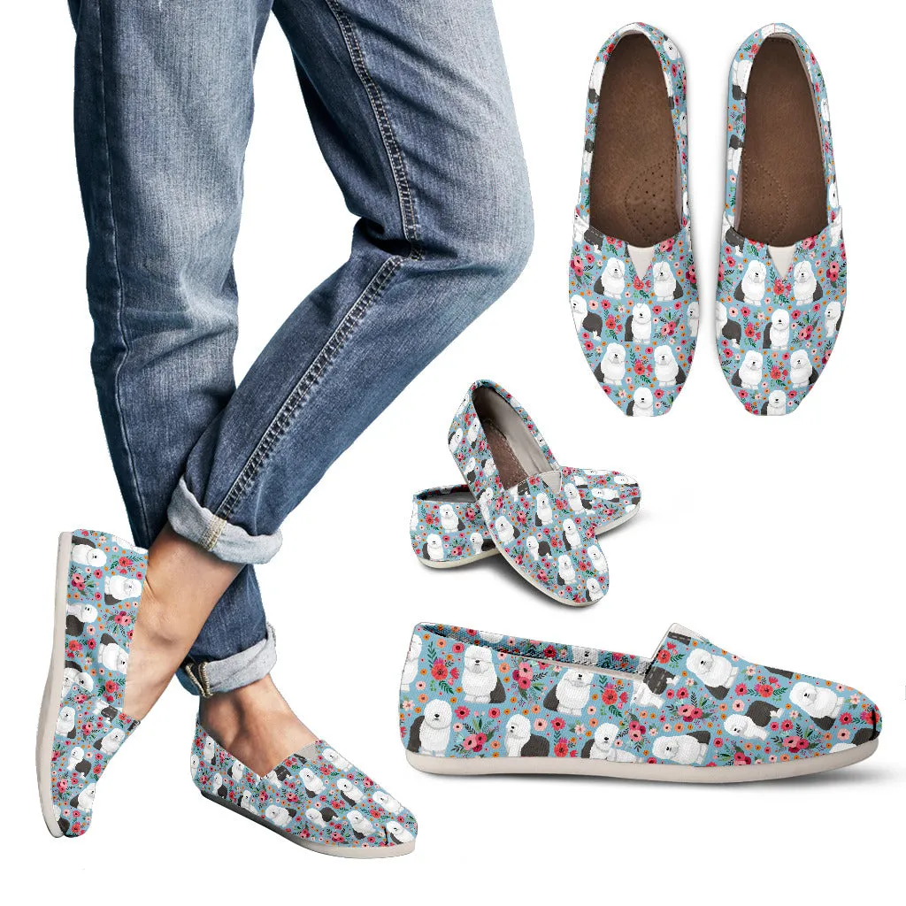 Sheep Dog Flower Casual Shoes