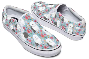 Sheep Dog Flower Slip-On Shoes