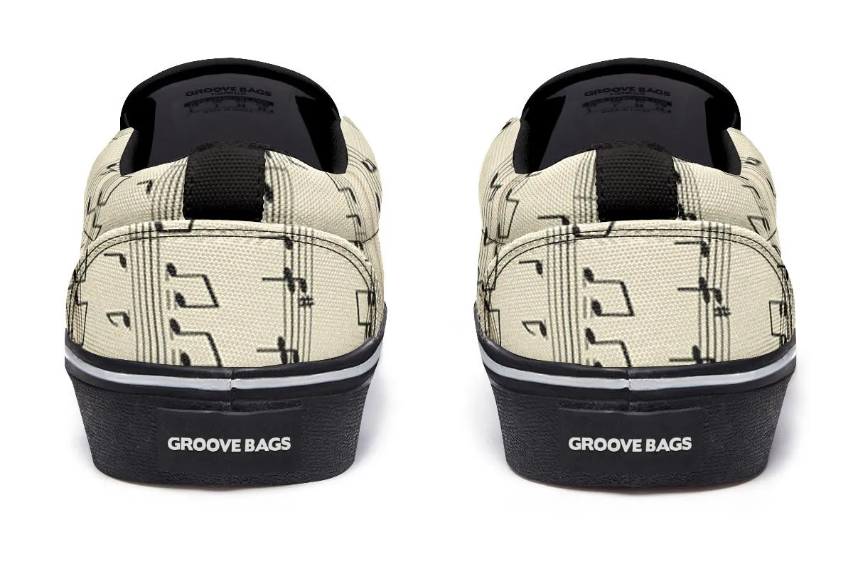 Sheet Music Slip-On Shoes