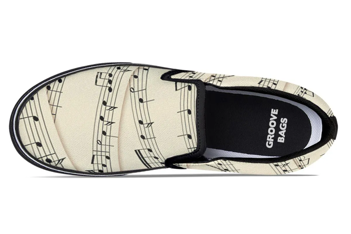 Sheet Music Slip-On Shoes