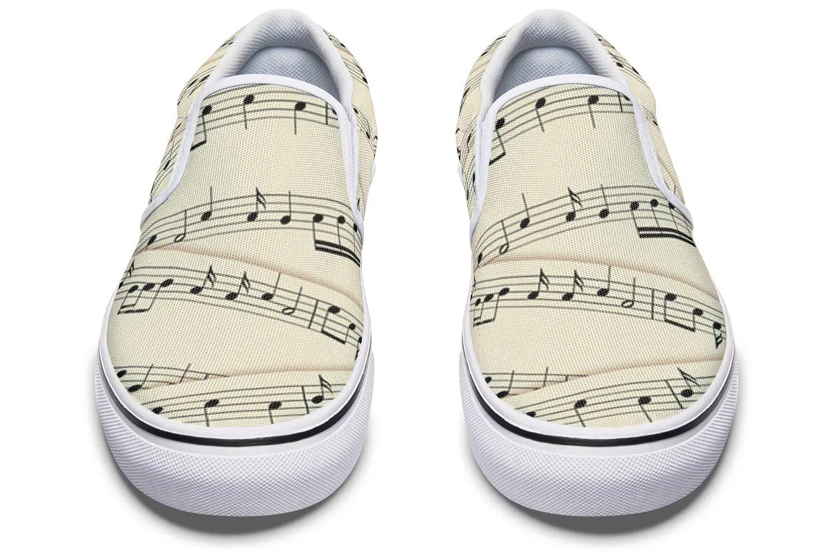 Sheet Music Slip-On Shoes