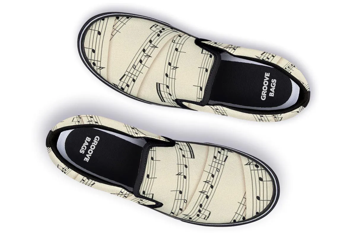 Sheet Music Slip-On Shoes