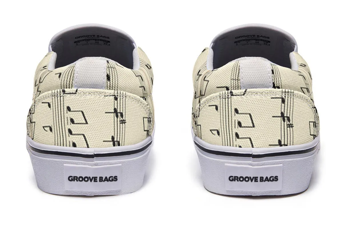 Sheet Music Slip-On Shoes