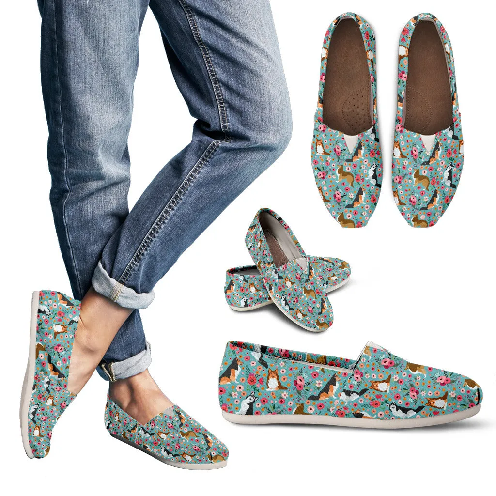 Sheltie Flower Casual Shoes