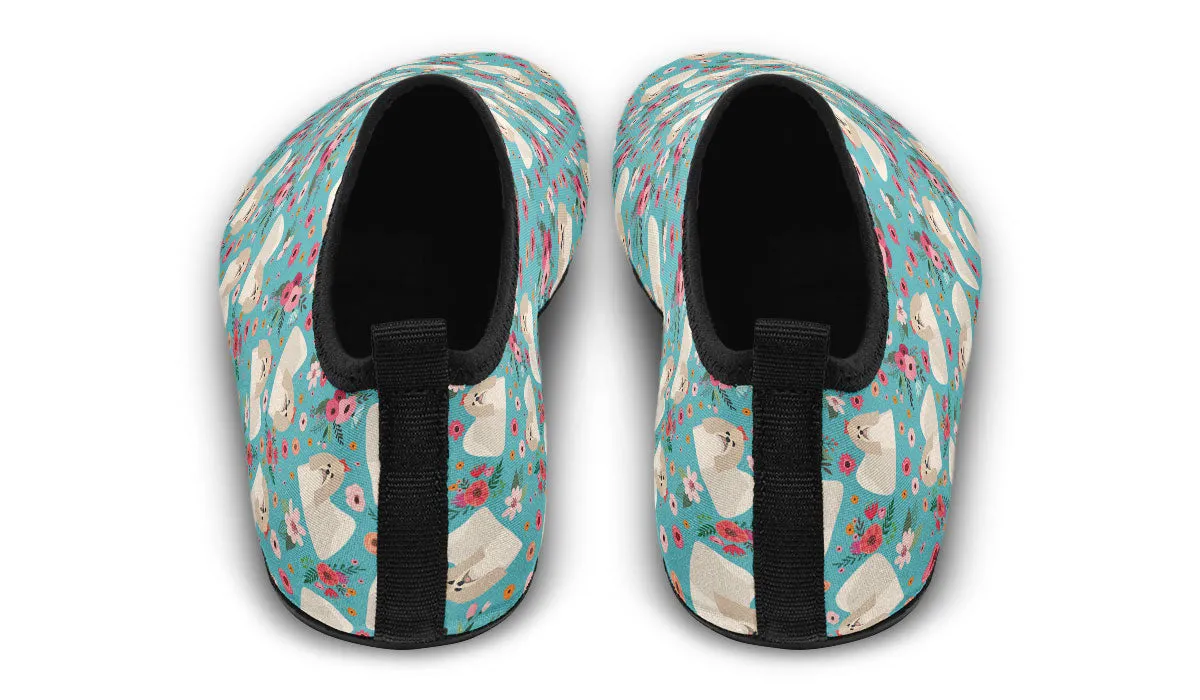 Shih Tzu Flower Aqua Barefoot Shoes