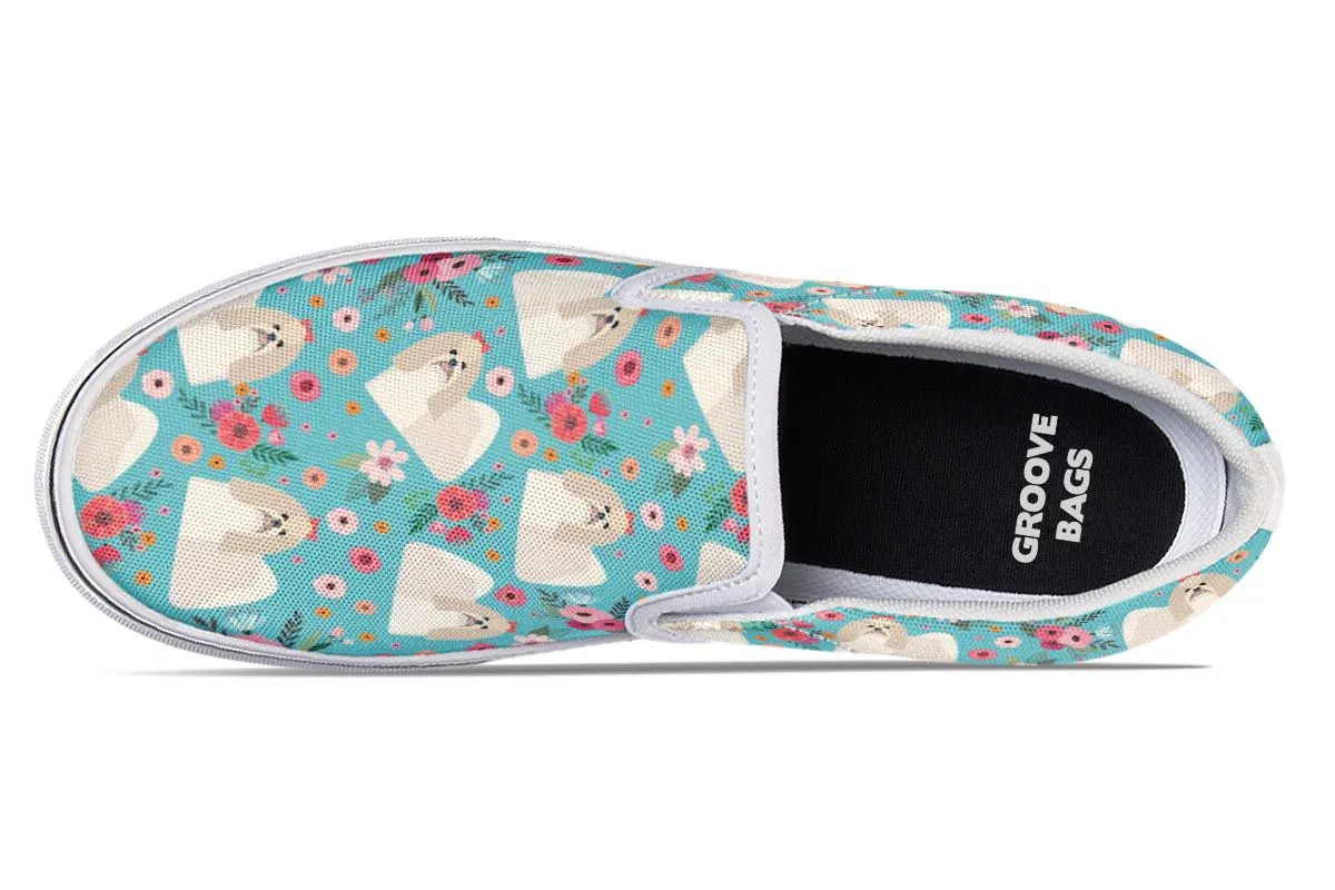 Shih Tzu Flower Slip-On Shoes