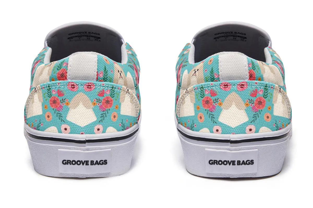 Shih Tzu Flower Slip-On Shoes