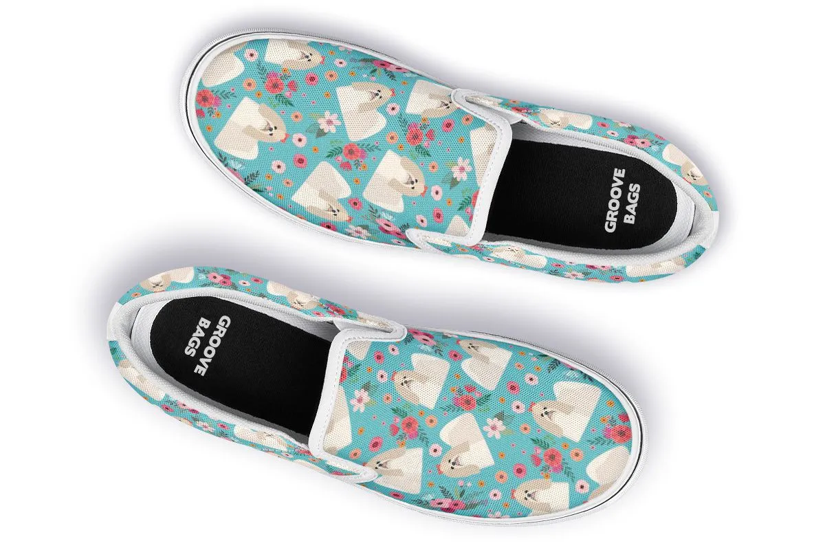 Shih Tzu Flower Slip-On Shoes