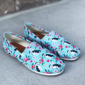 Siberian Husky Flower Casual Shoes